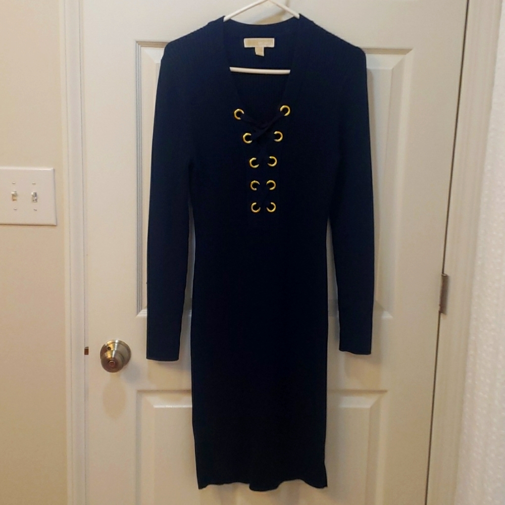 Michael Kors Navy Sweater Dress